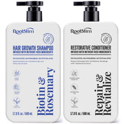 RootStim Hair Growth Shampoo and Conditioner Set - Rosemary & Biotin Shampoo and Conditioner Boost for a Healthy Scalp and Shiny Hair Growth - 16.9 fl oz 2 Packs